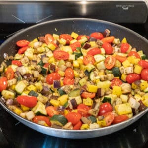 Easy Ratatouille Prepared in Pan